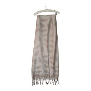 Pashmina Luxury Scarf Or Wrap 100% Cashmere Leaf Print Fringe